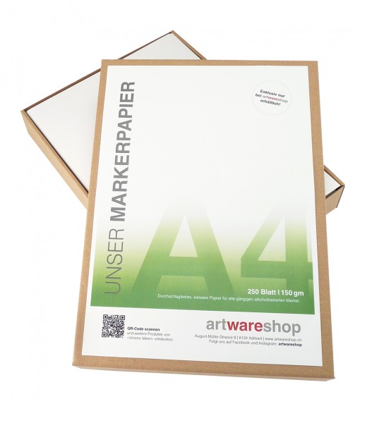 Unser Markerpapier A4 / 150 g/m / Maxi-Box mit 250 Blatt